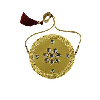 Golden Stone Stud Brass Bajubandh 1