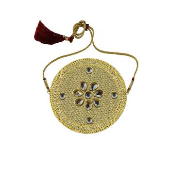 Golden Stone Stud Brass Bajubandh 1