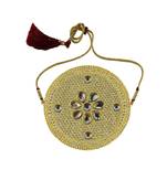 Golden Stone Stud Brass Bajubandh