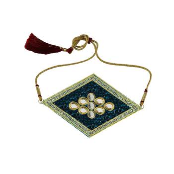 violet Stone Stud Brass Bajubandh 1