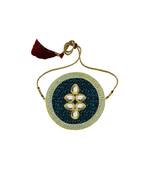 turquoise Stone Stud Brass Bajubandh