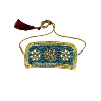 turquoise Stone Stud Brass Bajubandh 1
