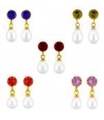 Multicolor pearl danglers-drops