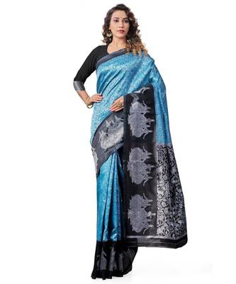 FIROJI BLACK Banarasi Jacquard  Saree With Blouse 1