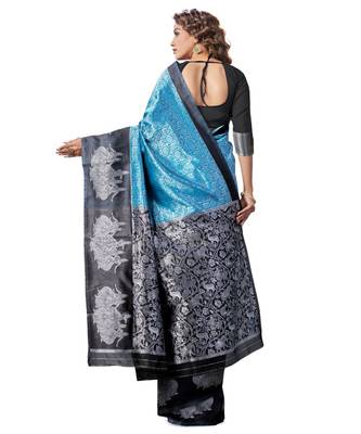 FIROJI BLACK Banarasi Jacquard  Saree With Blouse 2
