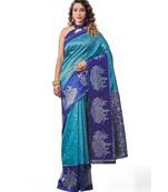 FIROJI NAVY Banarasi Jacquard  Saree With Blouse