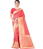 GAJRI PINK Banarasi Jacquard  Saree With Blouse