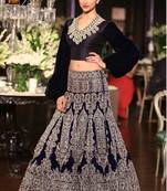 Deepika Padukone Blue fancy Moss Wedding Lehengas