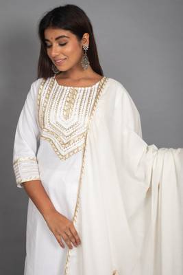 White plain cotton ethnic-kurtis 5