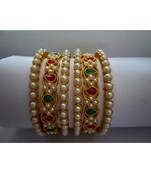 Designed Stone Studded Traditional Bangles For Women