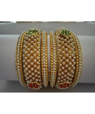 Designed Stone Studded Traditional Bangles For Women 1