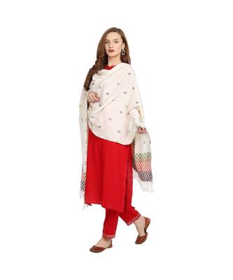 White wool Shawl 2