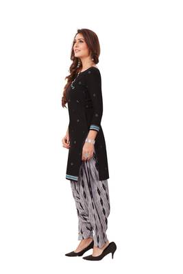 Black printed cotton salwar 2
