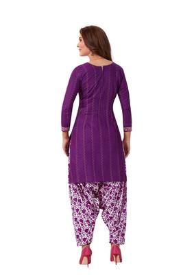 Purple printed cotton salwar 3