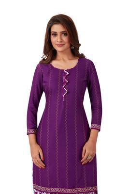 Purple printed cotton salwar 4