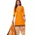 Yellow printed cotton salwar