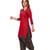 Red printed cotton salwar