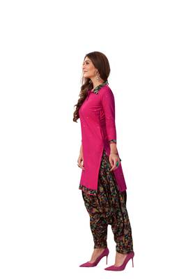 Pink printed cotton salwar 2