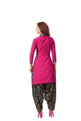 Pink printed cotton salwar 3