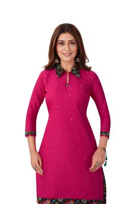 Pink printed cotton salwar 4