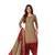 Beige printed cotton salwar