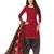 Red printed cotton salwar