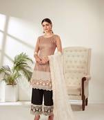 Ivory embroidered net salwar