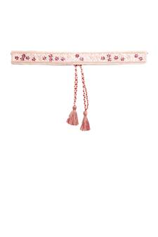 Anekaant Pastel Pink & Multi Floral Sequined Cotton Belt