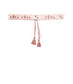 Pastel Pink & Multi Floral Sequined Cotton Belt