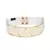 Anekaant White & Gold Chevron Beaded Cotton Belt
