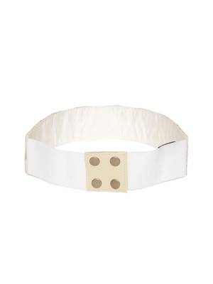 Anekaant White & Gold Chevron Beaded Cotton Belt 2
