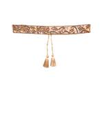 Antique Gold & Multi Abstract Sequined Cotton Belt