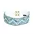 Anekaant Sky Blue & Silver Chevron Beaded Satin Belt
