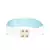 Anekaant Sky Blue & Silver Chevron Beaded Satin Belt