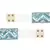Anekaant Sky Blue & Silver Chevron Beaded Satin Belt
