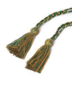 Anekaant Dark Green & Multi Geometric Design Beaded Cotton Belt 4