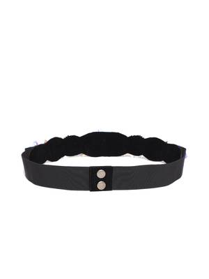 Multi Floral Sequined Velvet Belt 2