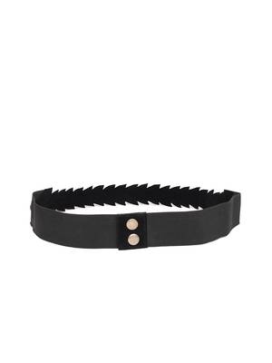 Grey & Multi Botanical Beaded Velvet Belt 2