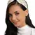 Anekaant White & Gold Harlequin Embellished Satin Hair Band
