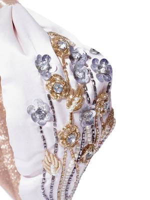 Anekaant Off-White & Multi Floral Embellished Satin Hair Band 4
