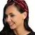 Anekaant Wine & Multi Botanical Embellished Velvet Hair Band