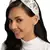 Anekaant Off White & Gold Floral Embellished Satin Hair Band