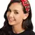 Anekaant Red & Multi Leapord Embellished Satin Hair Band