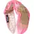 Anekaant Pink & Gold Tropical Embellished Satin Hair Band