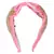 Anekaant Pink & Gold Tropical Embellished Satin Hair Band
