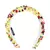 Anekaant Yellow & Multi Embellished Cotton Hair Band