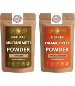 Multani Mitti and Orange Peel Powder Skin Care Products Combo  Face Pack  Skin Care (100 Gram * 2)