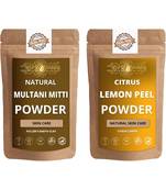 Multani Mitti and Lemon Peel Powder Skin Care Products Combo  Face Pack  Skin Care (100 Gram * 2)