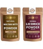 Multani Mitti and Licorice Powder Skin Care Products Combo  Face Pack  Skin Care (100 Gram * 2)