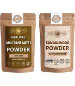 Multani Mitti and Chandan Powder Skin Care Products Combo  Face Pack  Skin Care (100 Gram * 2)